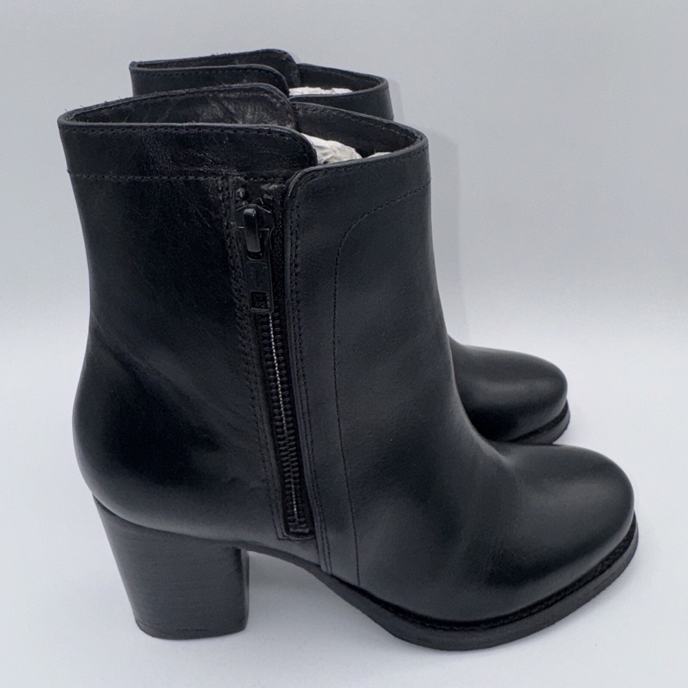Frye Addie Double Zip Bootie Women's‎ Size 7 Black Leather - Picture 9 of 15